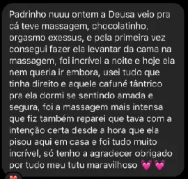 Print real: Pela primeira vez consegui fazer ela levantar da cama na massagem.