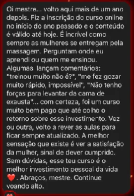 Print real: Esse teu curso é o melhor investimento pessoal da vida.
